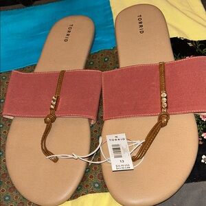 Torrid Women's Sandals in Pink and Tan